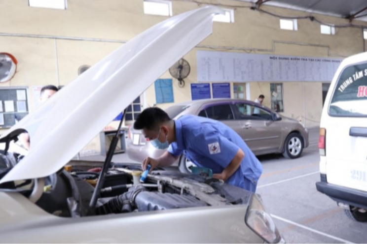 Sơ đồ tóm tắt trình tự đăng kiểm xe ô tô