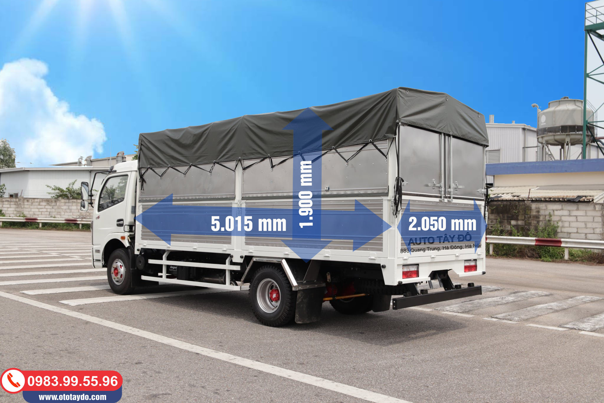Phiên bản thùng bạt xe tải Nissan K6 5 tấn