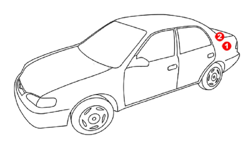 Vị trí tra cứu mã màu sơn xe Audi