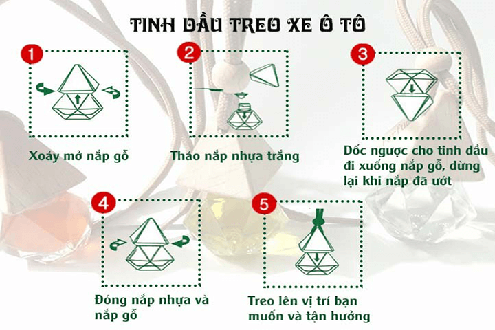 Hướng dẫn sử dụng tinh dầu treo xe ô tô từng bước