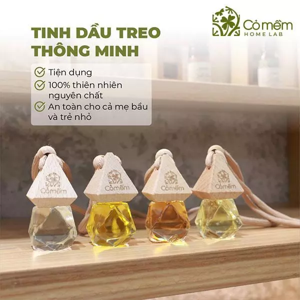 Tinh dầu treo xe Cỏ Mềm an toàn từ thiên nhiên