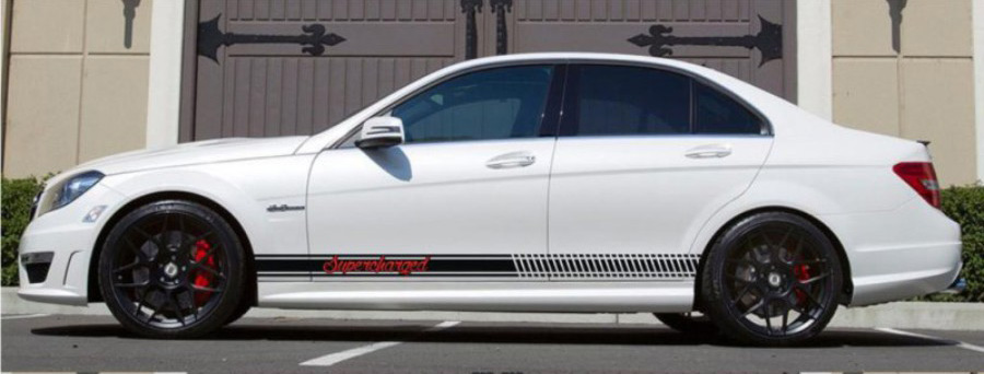 Decal dán sườn xe 4 chỗ họa tiết hình học màu vàng và đen