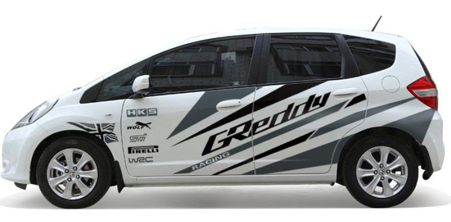 Decal dán sườn xe 4 chỗ họa tiết sọc đậm và mỏng