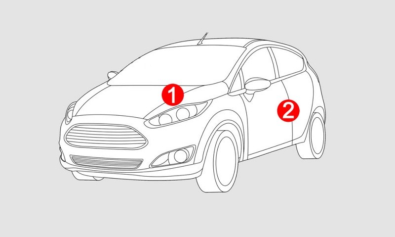 Các vị trí phổ biến để tra mã màu sơn xe Honda
