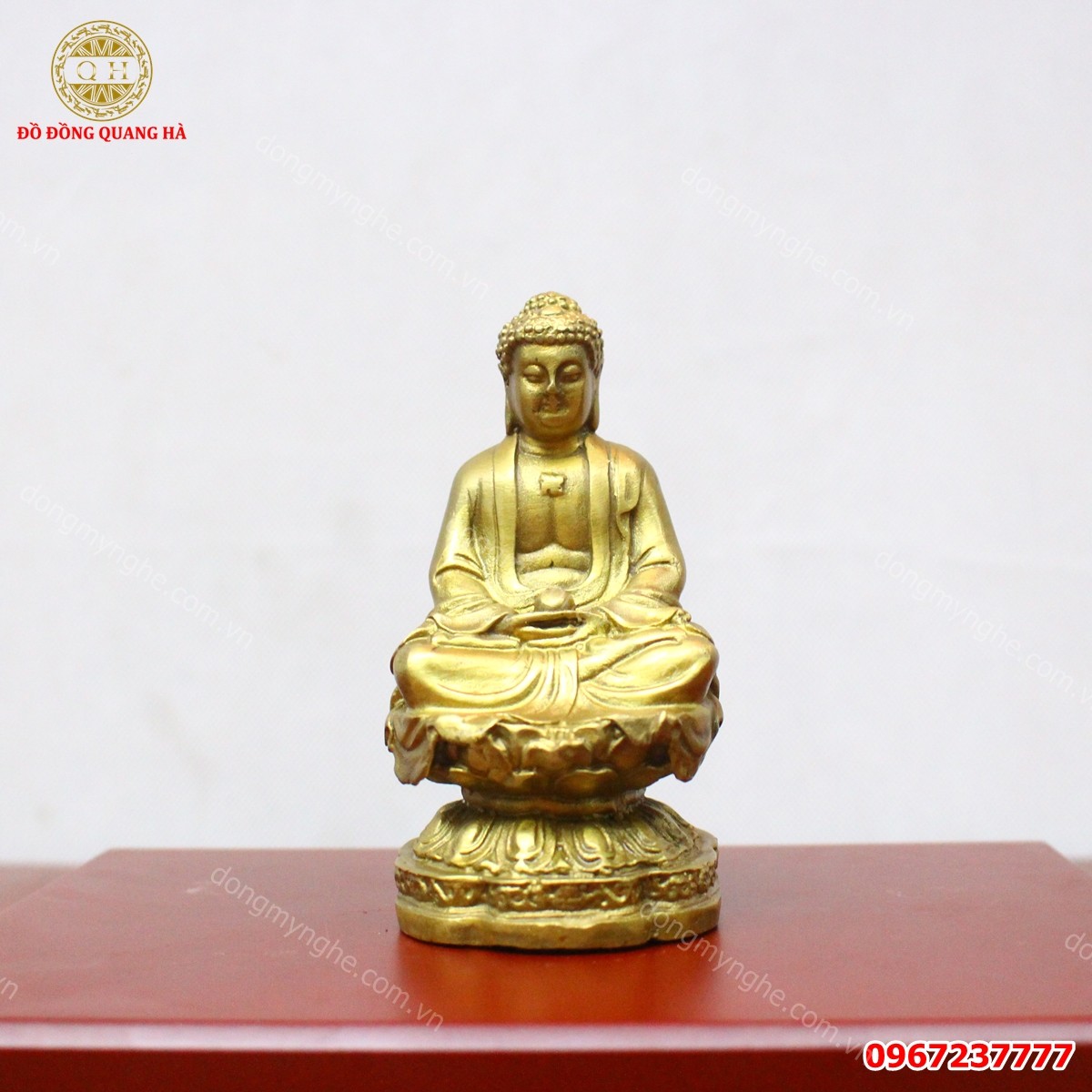 Tượng Phật A Di Đà bằng đồng vàng mộc
