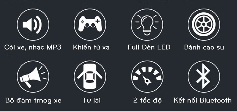 Xe ô tô điện cảnh sát cho bé với bánh cao su bền bỉ