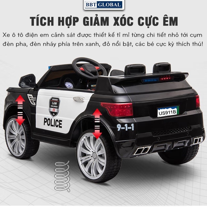 Chi tiết đèn xe ô tô điện cảnh sát