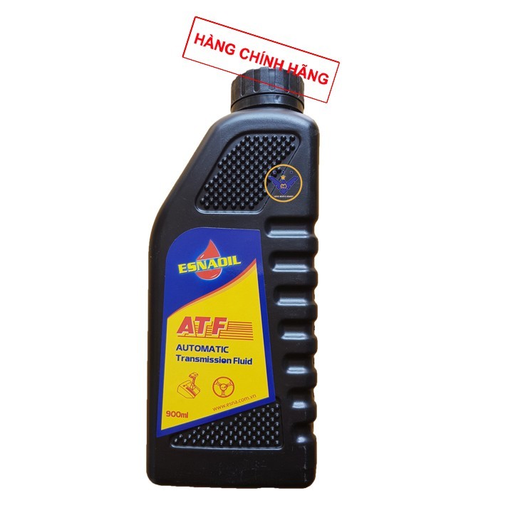 Chai dầu trợ lực tay lái xe ô tô Esnaoil ATF màu đỏ dung tích 900ml