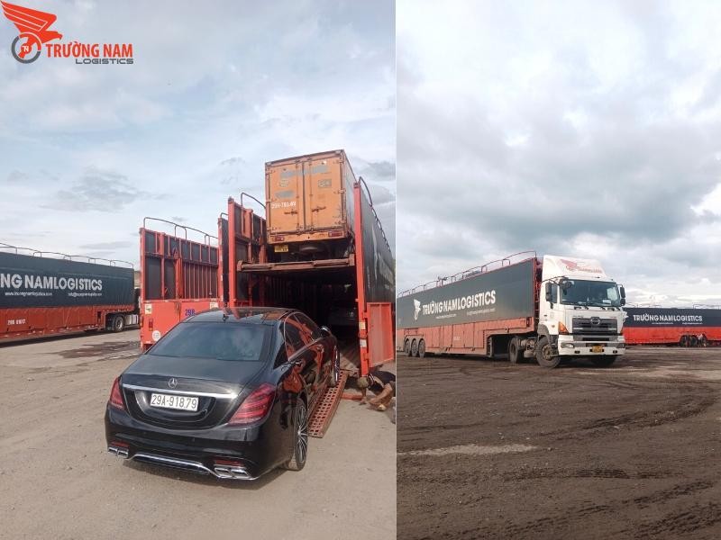 Vận chuyển xe ô tô an toàn trên xe chuyên dụng