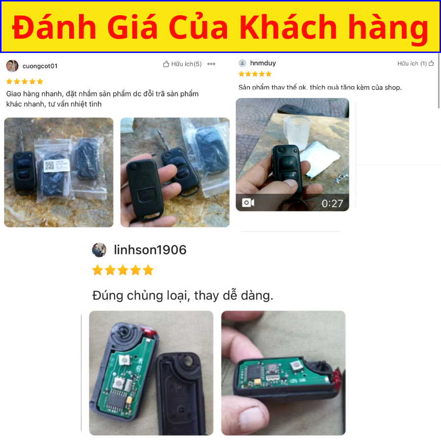 Vỏ chìa khóa xe ô tô Mercedes Sprinter màu đen gập