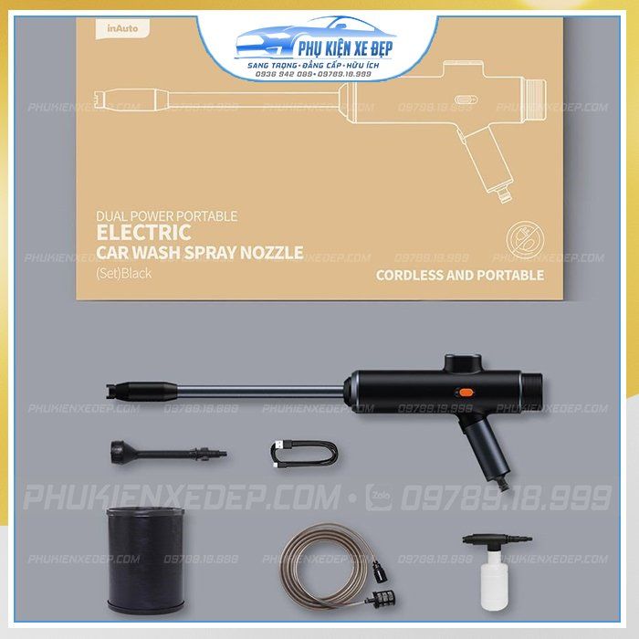 Vòi xịt rửa xe ô tô Baseus và các bộ phận
