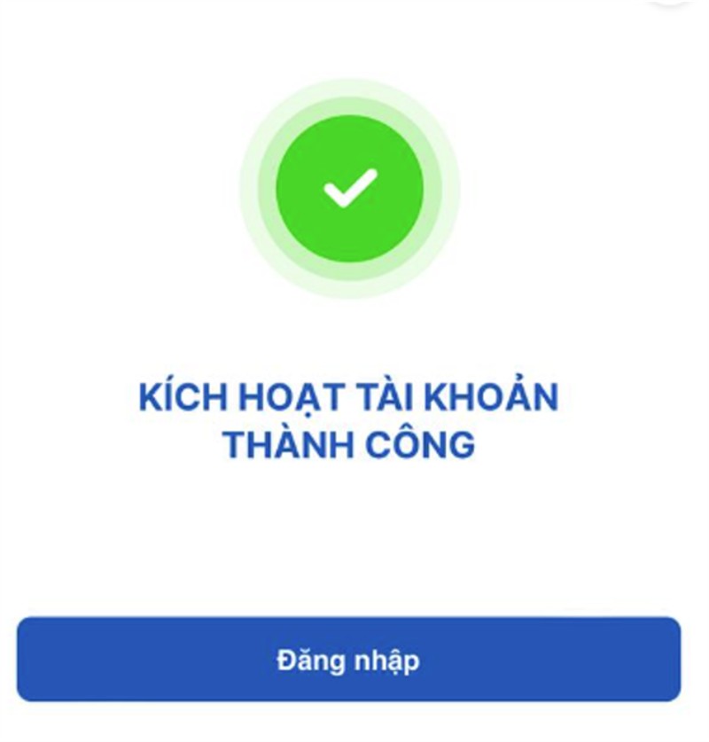 Thông báo kích hoạt tài khoản TTDK thành công sau khi đăng ký đăng kiểm xe ô tô