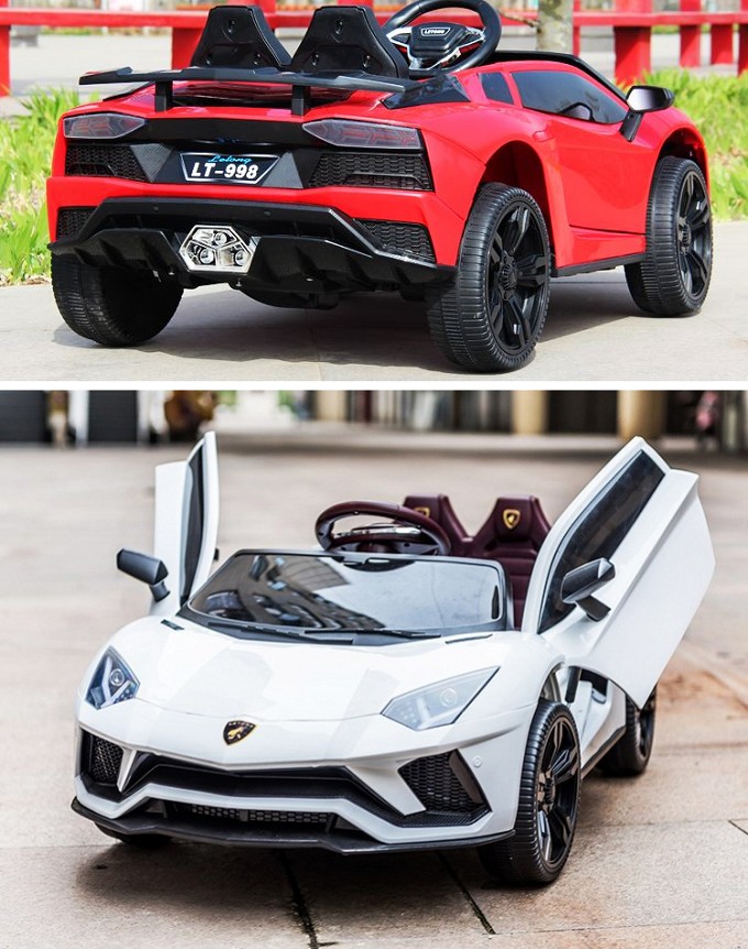Thiết kế đuôi xe hầm hố của ô tô điện trẻ em Lamborghini LT 998