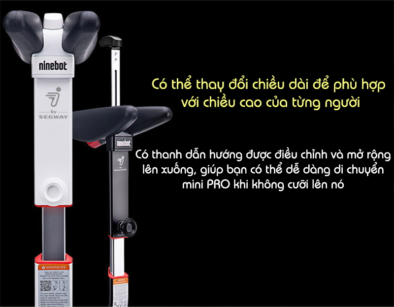 Bánh xe và phần dưới của Ninebot Mini PRO, làm nổi bật lốp xe và khoảng sáng gầm.