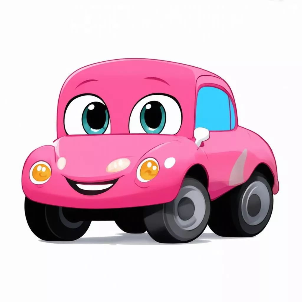 Hình ảnh xe ô tô hoạt hình ngộ nghĩnh cho bé trai bé gái