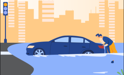 Xe ô tô ngập nước sâu có sao không, hình ảnh minh họa hậu quả