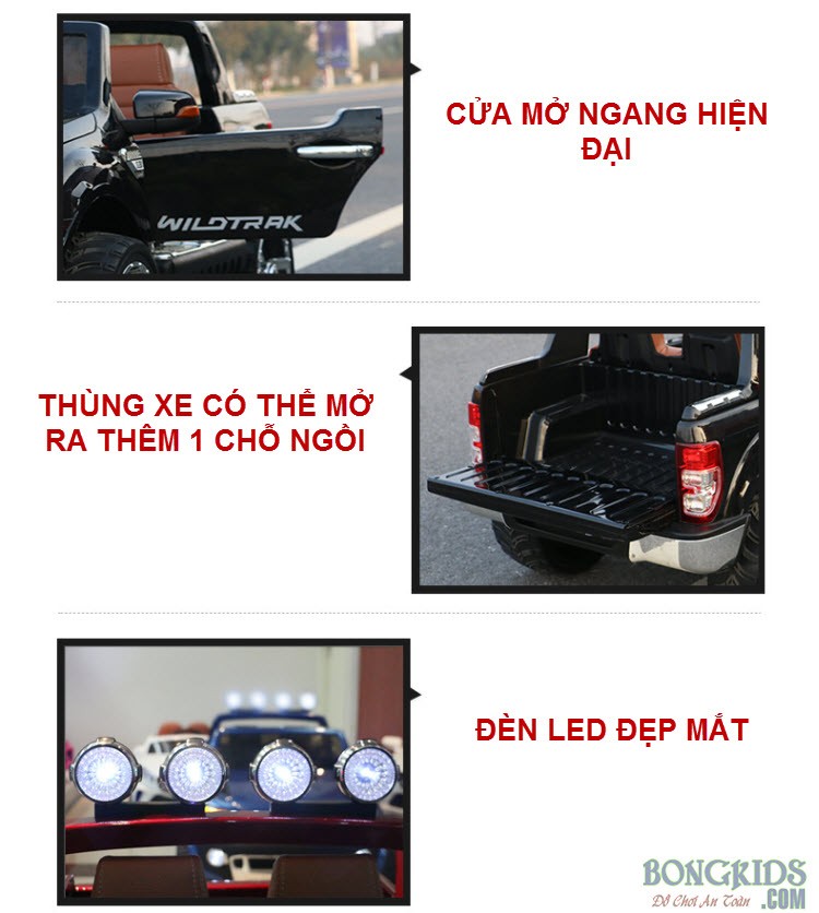 Tổng quan xe ô tô điện trẻ em DKF-150 màu cam