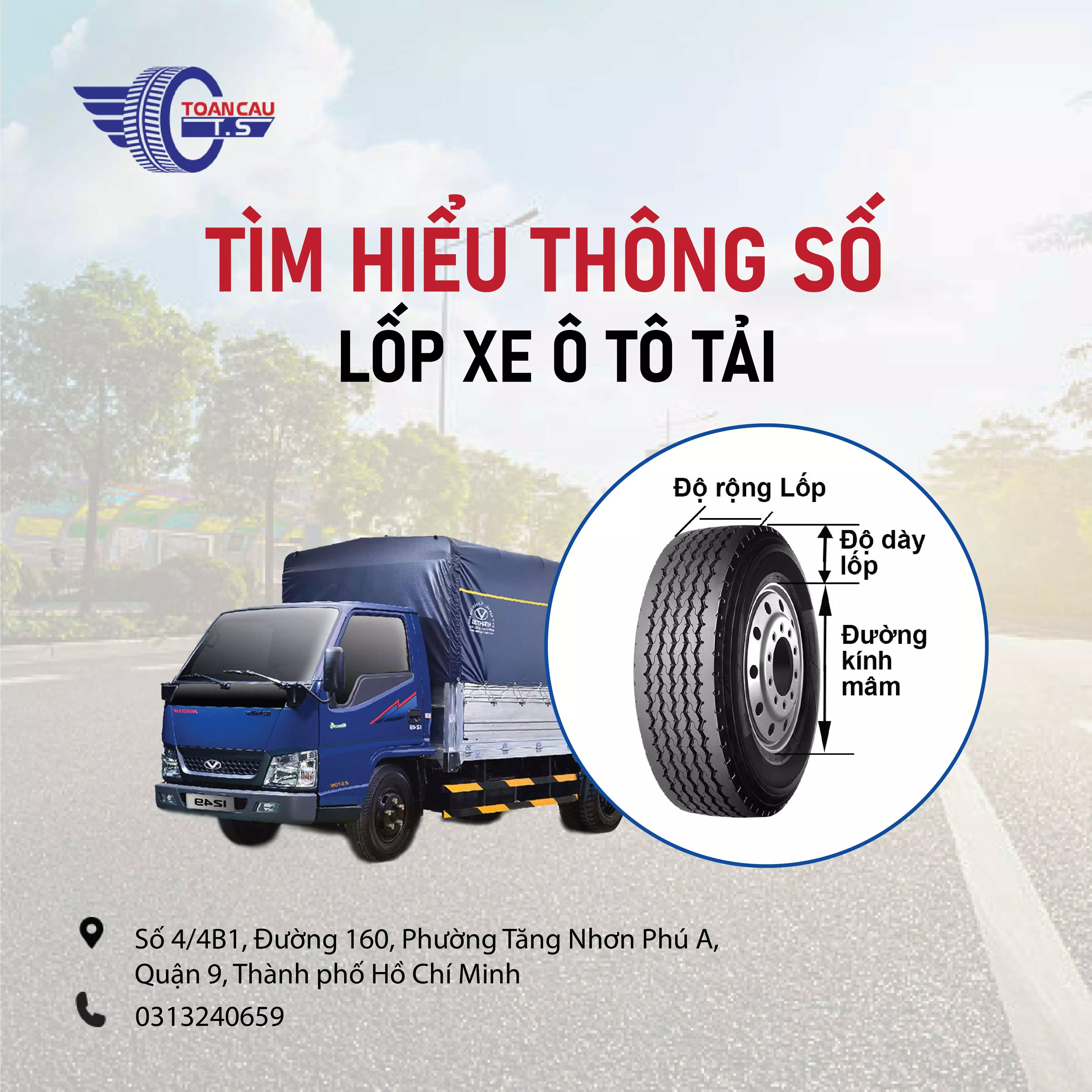 Các ký hiệu và thông số trên lốp xe ô tô tải