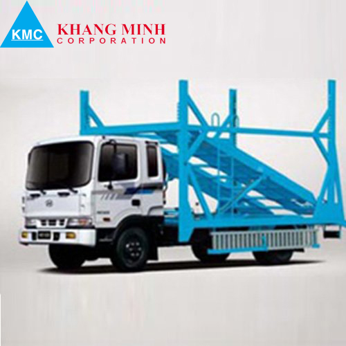 Xe chở ô tô con với sàn nâng thủy lực vận chuyển nhiều xe