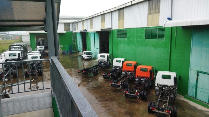 Khu vực sản xuất tại Xưởng sản xuất thùng xe ô tô An Việt