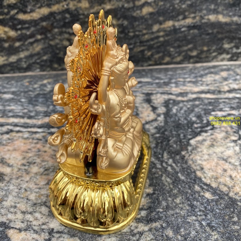 Tượng Quan Âm nghìn tay 2 mặt để xe ô tô