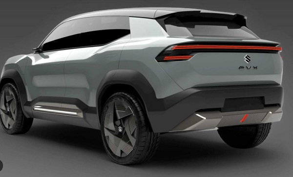 Hình ảnh góc nghiêng xe ô tô điện Suzuki eVX concept