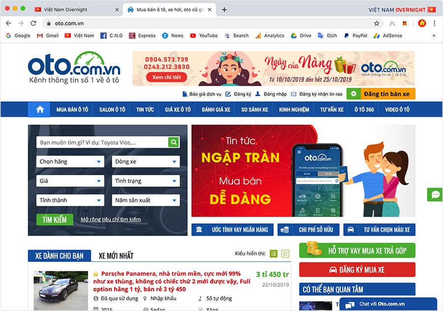 Oto.com.vn - Đánh giá và so sánh xe ô tô