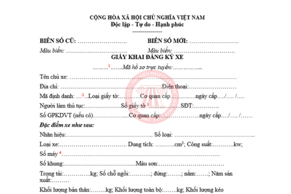 Mẫu Tờ Khai Đăng Ký Xe Ô Tô: Hướng Dẫn Chi Tiết A-Z