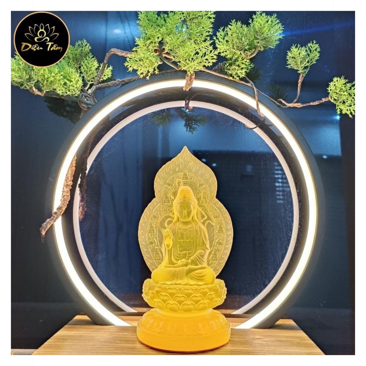 Tượng LED Quan Âm 7 Màu Bỏ Xe Ô Tô: Biểu Tượng Tâm Linh & An Lành