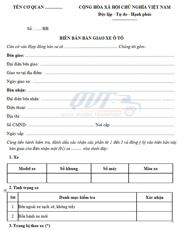 Biên bản Bàn Giao Km Cho Xe Ô Tô: Hướng Dẫn Chi Tiết Và Tầm Quan Trọng