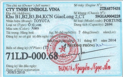 Thông tin trên Cà Vẹt Xe Ô Tô: Hướng Dẫn Chi Tiết Từ A-Z