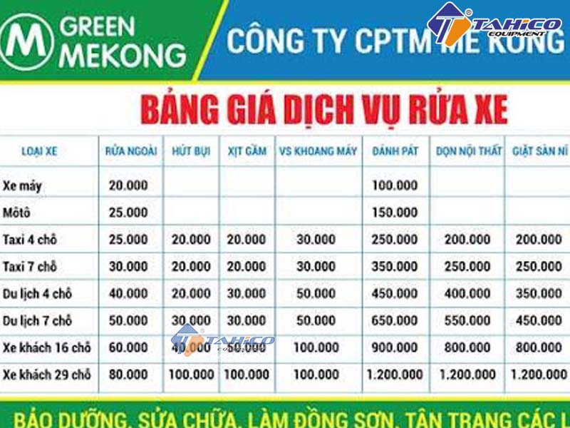 Bảng giá rửa xe ô tô TPHCM: Cập nhật chi tiết và yếu tố ảnh hưởng