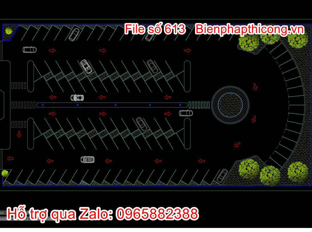 Hướng Dẫn Xin File CAD Bãi Gửi Xe Ô Tô Chuẩn và Hiệu Quả