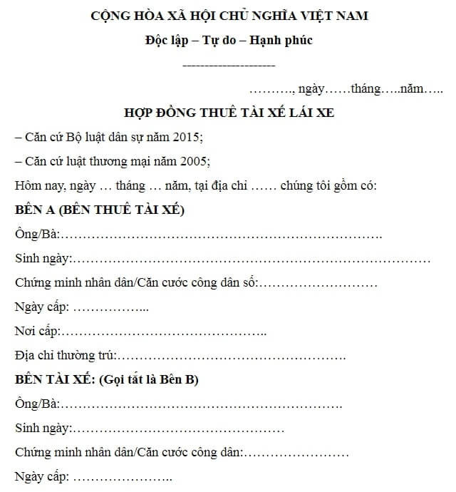 Mẫu Hợp Đồng Giao Khoán Xe Ô Tô: Hướng Dẫn Chi Tiết & Lưu Ý Quan Trọng