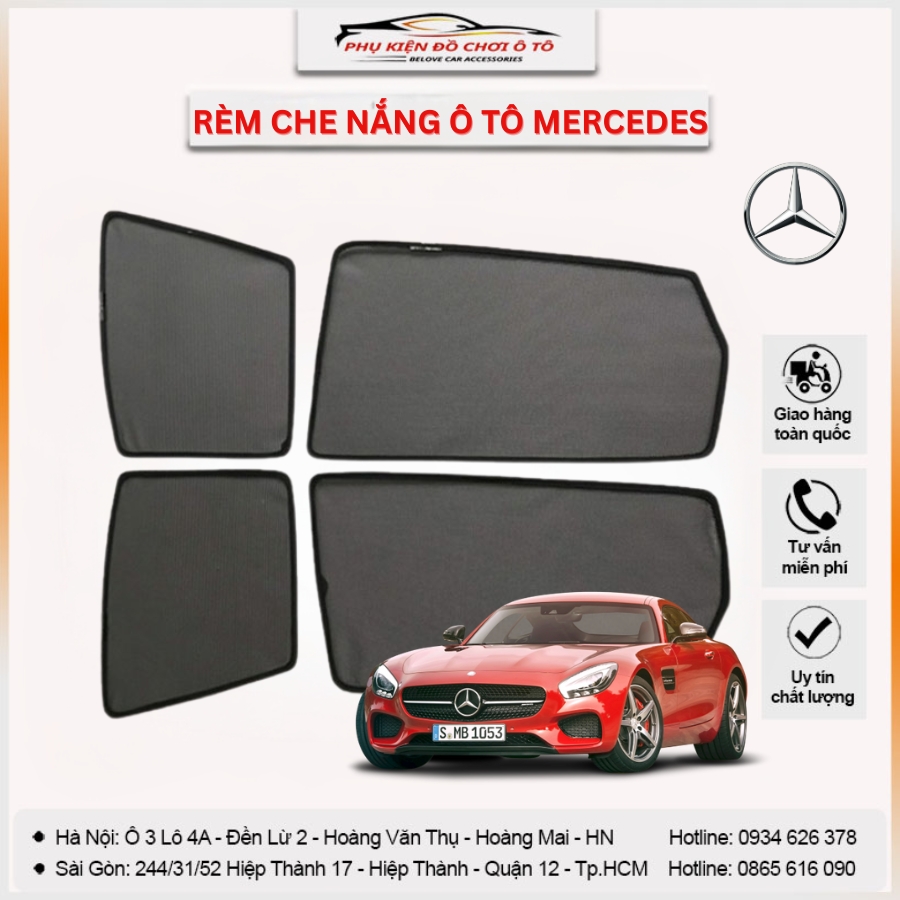 Rèm ô tô xe Mercedes: Giải pháp đẳng cấp cho không gian riêng tư