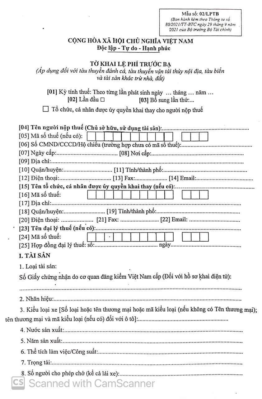 Mẫu C2 Tờ Khai Thuế Trước Bạ Xe Ô Tô: Hướng Dẫn Chi Tiết