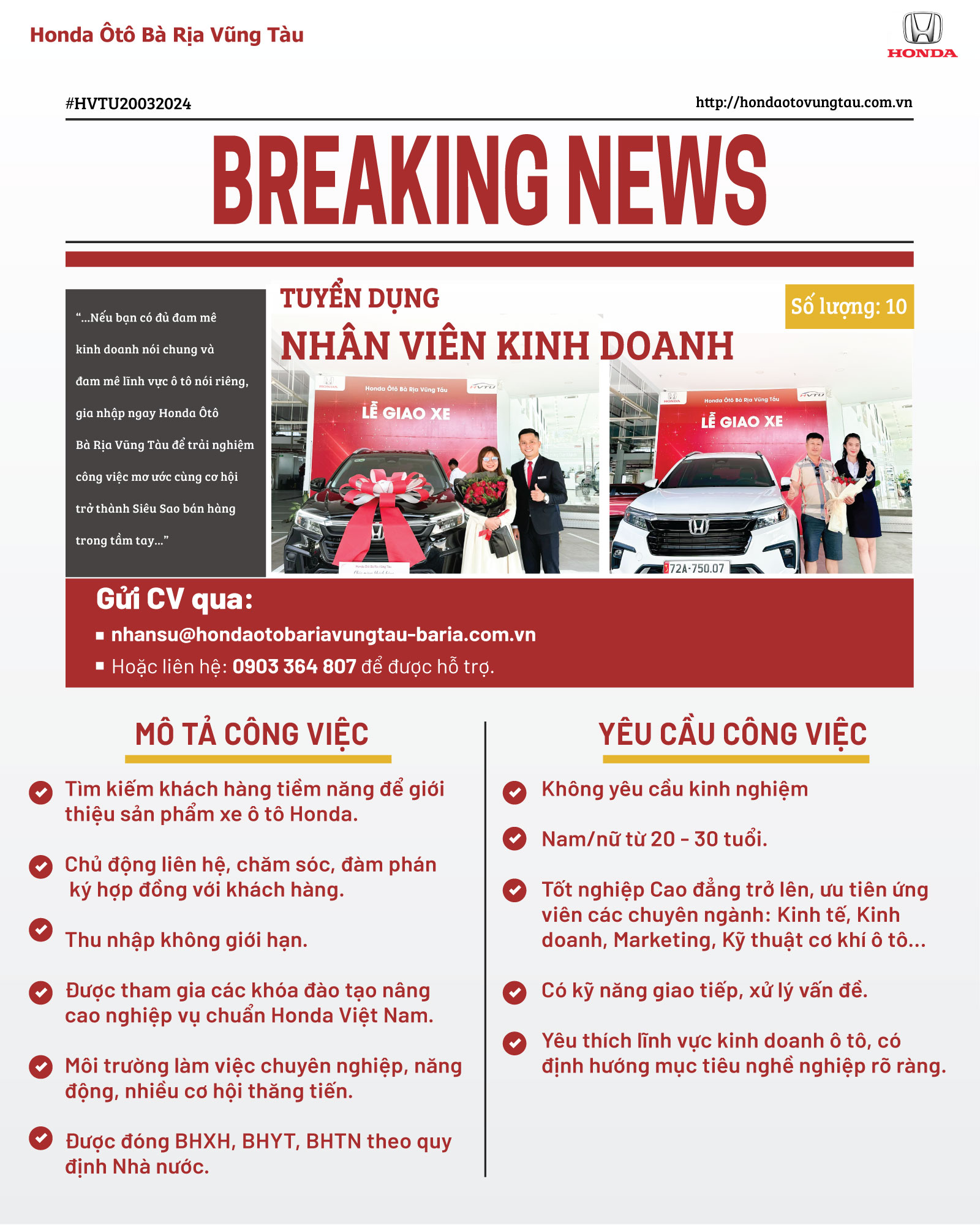 Tuyển NV KD Xe Ô Tô: Cơ Hội Nghề Nghiệp Đỉnh Cao