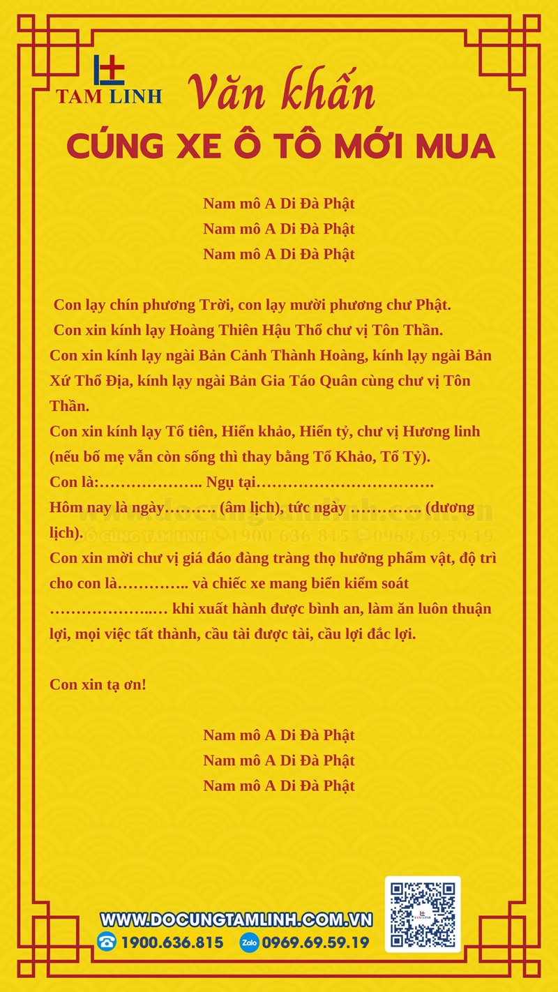 van-khan-cung-xe-o-to-moi-mua-1 Bài Khấn Xe Ô Tô Đầu Năm: Nghi Thức Tâm Linh Ý Nghĩa