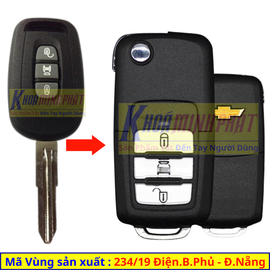 Vỏ chìa khoá xe ô tô Chevrolet Captiva nhập khẩu: Hướng dẫn chọn và thay thế
