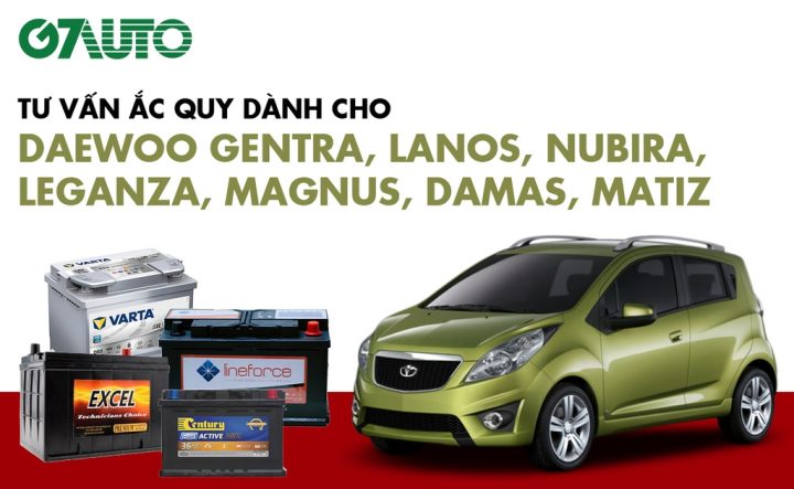 Thông số ắc quy xe ô tô Daewoo Leganza: Hướng dẫn chi tiết