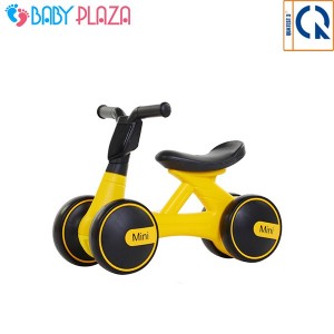 Xe chòi chân 4 bánh màu vàng mini cho trẻ em