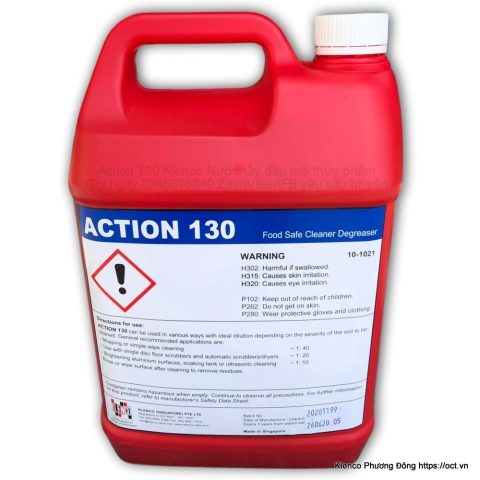 Chai nước tẩy dầu mỡ Klenco Action 130 đa năng cho khoang máy và bề mặt xe