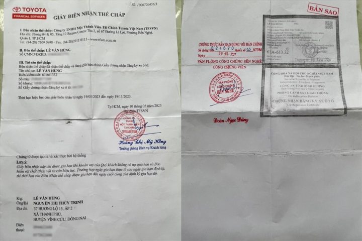 Hồ sơ thế chấp xe ô tô với các giấy tờ cần thiết