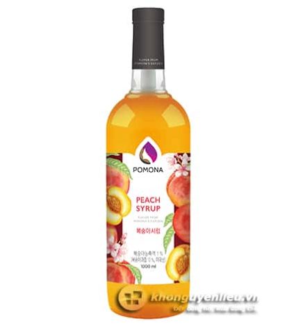 Chai Syrup Đào Pomona 1000ml