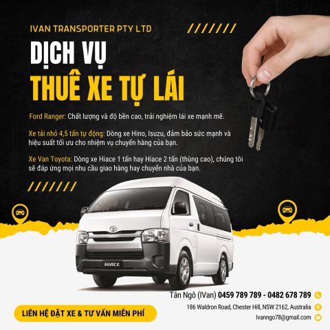 Xe bán tải hoặc xe tải nhỏ cho thuê tự lái phục vụ chuyển đồ, chuyển nhà