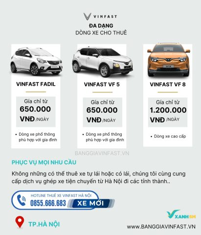 Hướng Dẫn Thuê Xe Ô Tô Điện Hà Nội Chi Tiết Nhất