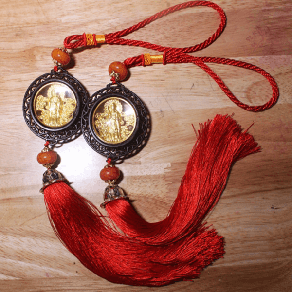 Dây treo xe ô tô mặt hình Quan Âm mang ý nghĩa bình an