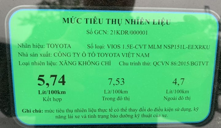 Dinh mức tiêu hao nhiên liệu xe ô tô qua các chu trình lái