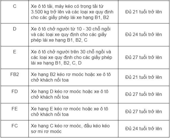Quy Định Tuổi Cấp Bằng Lái Xe Ô Tô Số Mới Nhất Hiện Hành