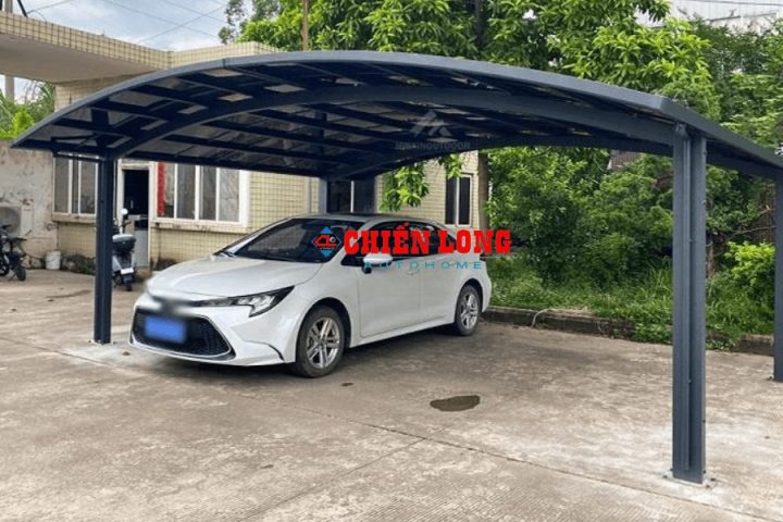 Mái vòm nhà để xe ô tô làm từ hợp kim nhôm với thiết kế sang trọng